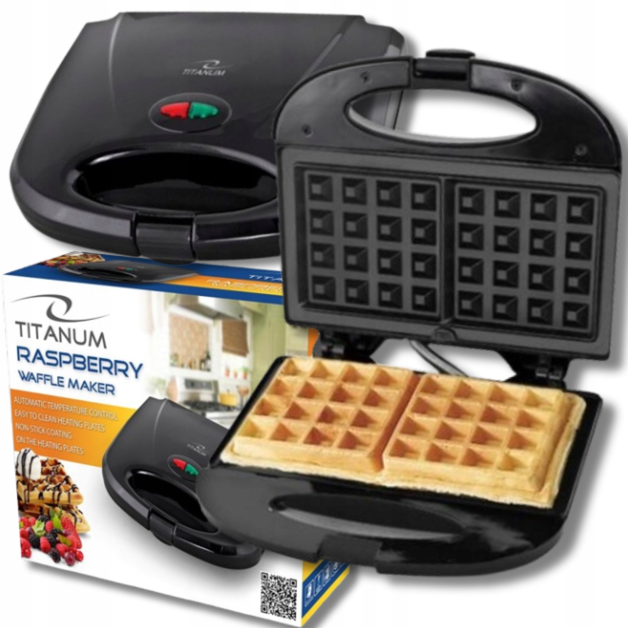 WAFFLE MAKER WAFFLE TOASTER 2 LARGE CRISPY WAFFLES