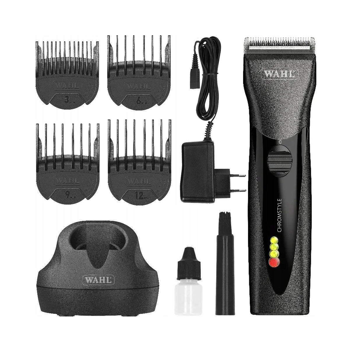 WAHL MOSER Chromstyle PRO 1871 Wireless Hair Clipper + 6 Caps