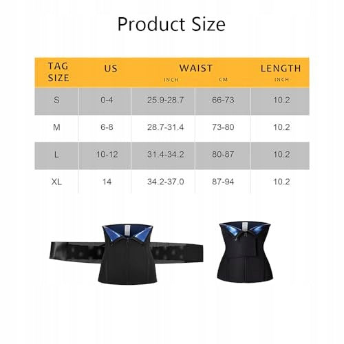 WAIST TRAINER WOMEN'S BELLY SLIMMING BELT CORSET ZIPPER Size XXS/XS