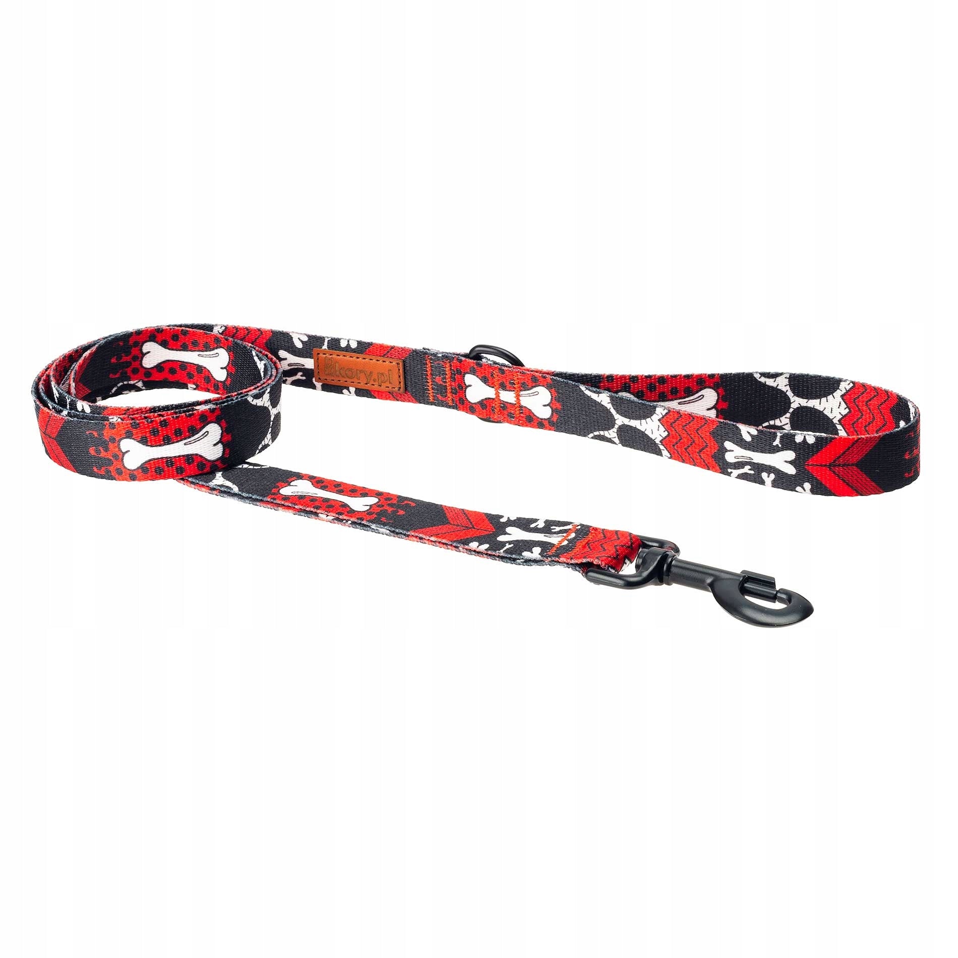WALKING Town LEASH small dog up to 6 kg 180 cm Ukory RED in cubes EAN (GTIN) 5905999415529