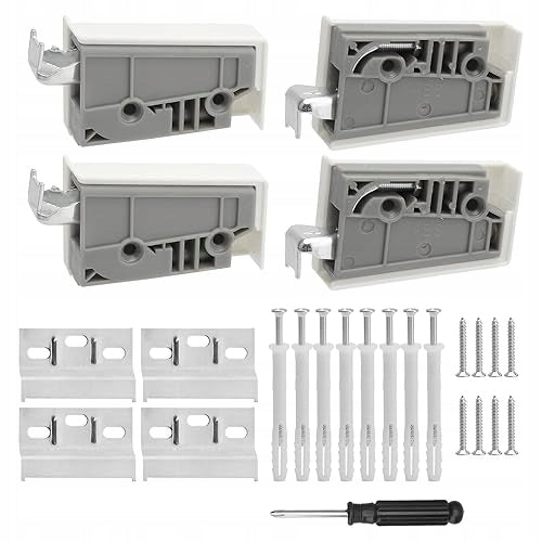 WALL BRACKETS FOR CABINETS ADJUSTABLE 60 KG SET OF 4 PIECES ASSEMBLY