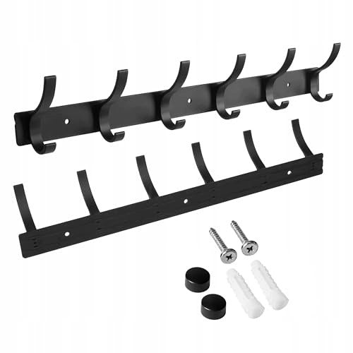 WALL HANGER FOR CLOTHES 6 HOOKS METAL BLACK HALLWAY FOR HOME Manufacturer code SWC5908807084825