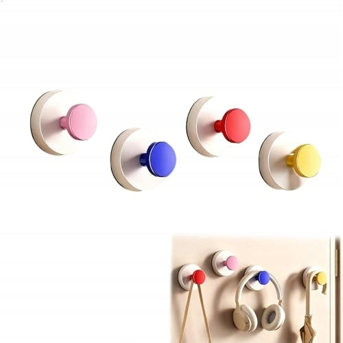WALL HANGERS SELF ADHESIVE WHITE FOR CLOTHES HOOKS 4 PCS. steel Brand no brand