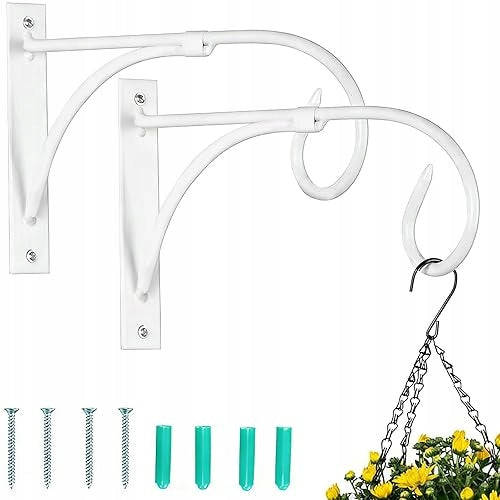 WALL HOOK HANGING IRON FORGED FOR PLANT POTS GARDEN 2 PCS.