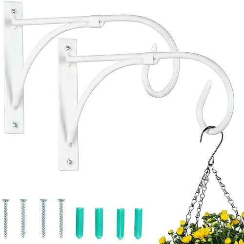 WALL HOOK HANGING IRON WROUGHT GARDEN POT DECORATION 2 PCS. Brand no brand