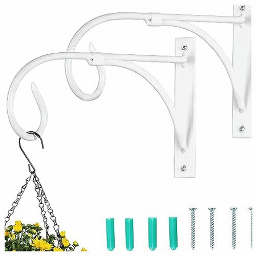 WALL HOOK HANGING IRON WROUGHT GARDEN POT DECORATION 2 PCS.