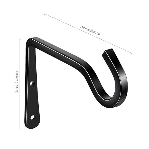 WALL HOOKS FOR FLOWERBED METAL BLACK MINIMALIST FOR GARDEN 6 PCS Manufacturer code Nieoznaczona