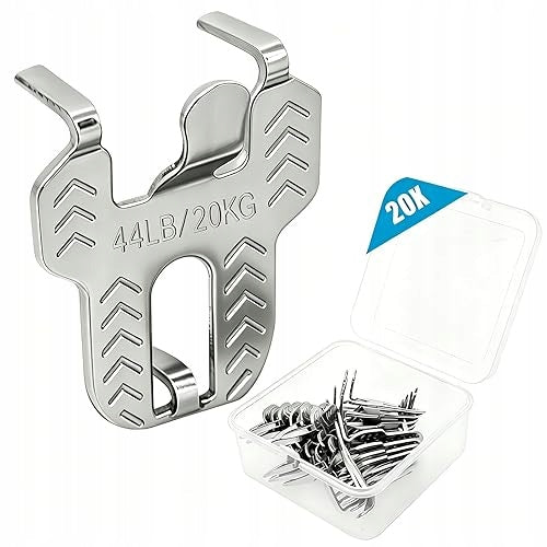 WALL HOOKS FOR GYPSUM STEEL 20 KG SET OF STEEL PIECES
