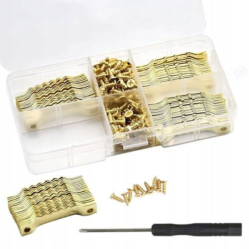 WALL HOOKS GOLD METAL PHOTO FRAME 100 PCS METAL SCREWS Brand no brand
