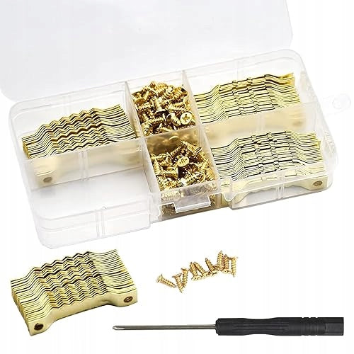 WALL HOOKS GOLD METAL PHOTO FRAME 100 PCS METAL SCREWS