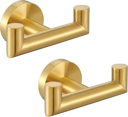 WALL HOOKS GOLD STAINLESS STEEL SUS 304 FOR TOWELS 2 PCS STEEL Brand no brand