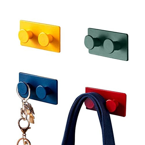 WALL HOOKS SELF-ADHESIVE COLORED FOR TOWEL KEYS SET OF 4 PCS. Brand no brand