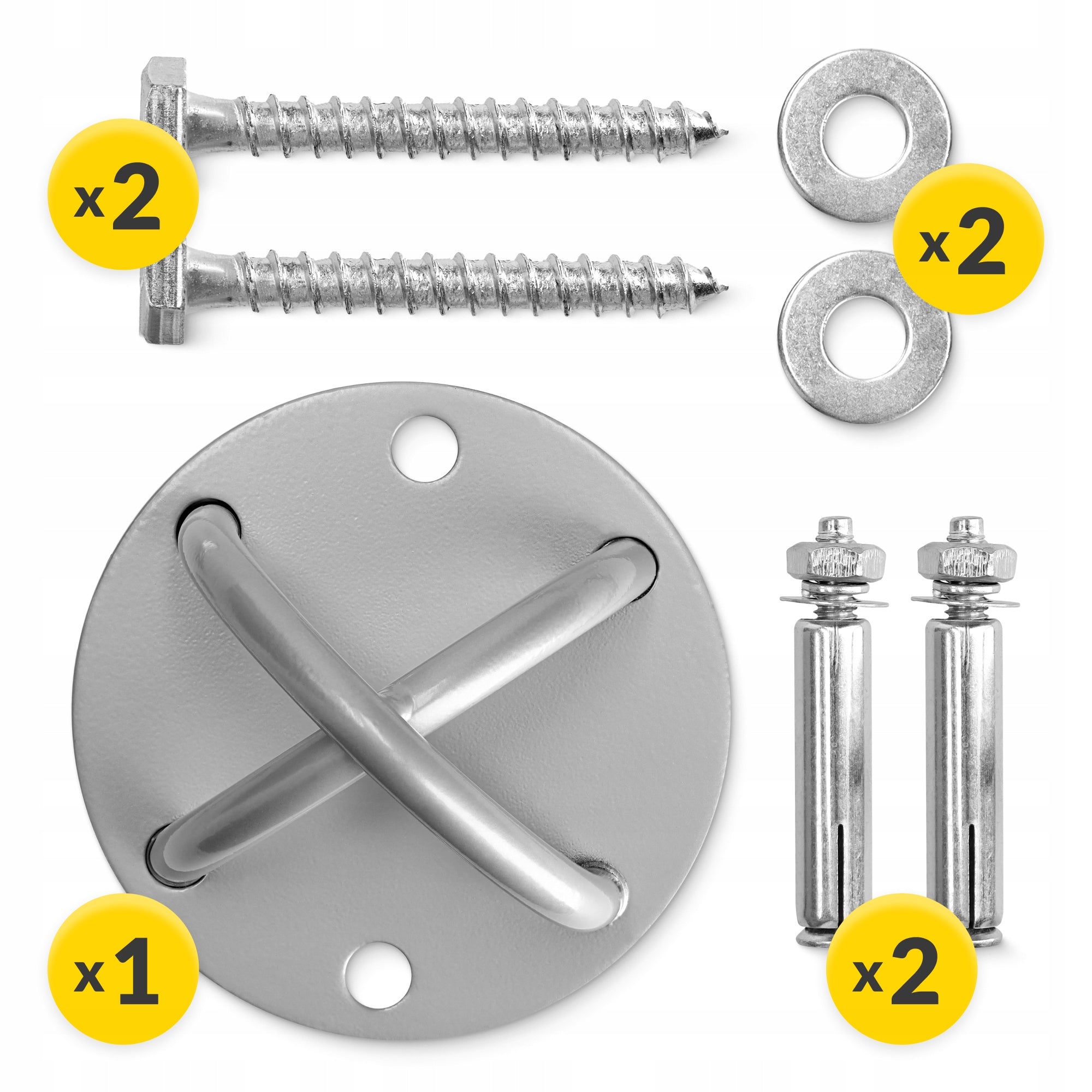WALL MOUNT CEILING FOR TRAINING BELT ROPES METAL DURABLE Model Uchwyt do pasów treningowych
