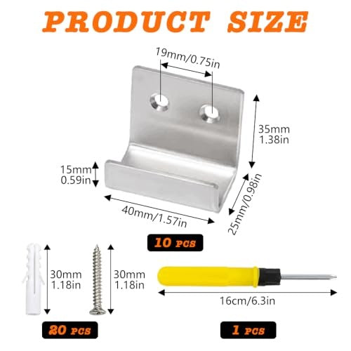 WALL MOUNT FOR MIRROR FOR STEEL HOOK 10 PCS MOUNTING 50 KG Manufacturer code Bez marki