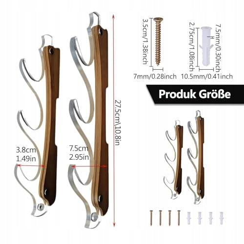 WALL MOUNT FOR SWORDS KATANA WOODEN 3 HOOKS ACCESSORIES acrylic Manufacturer code Bez marki