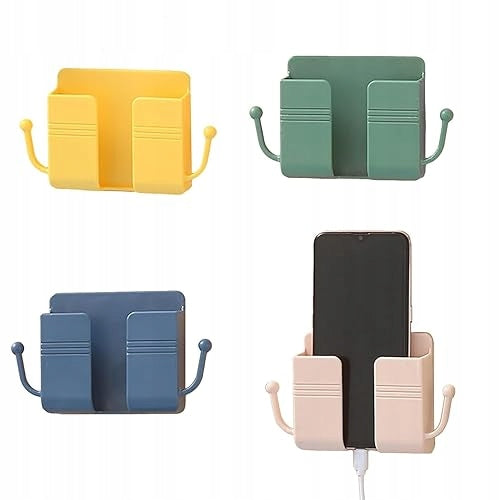 WALL MOUNT PHONE MOUNT SELF ADHESIVE ORGANIZER 4 PIECES METAL