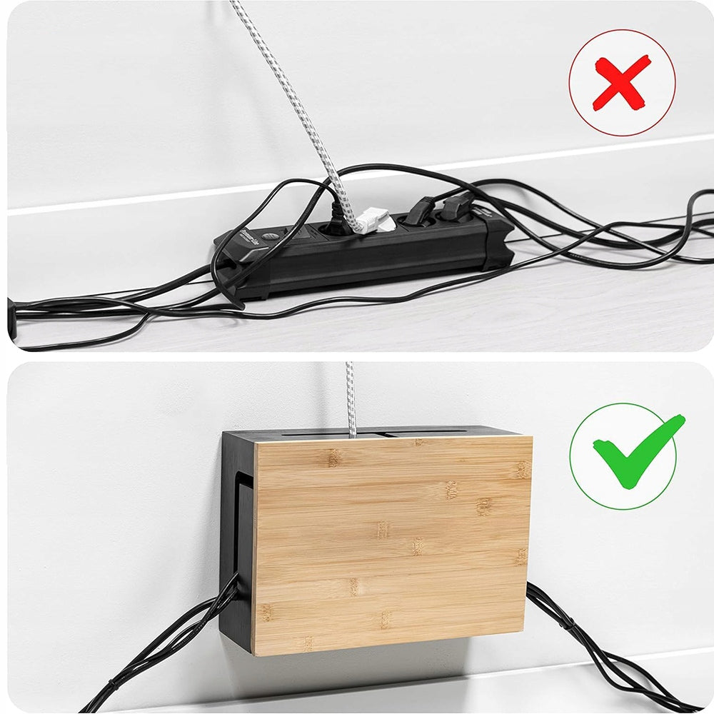 WALL MOUNTED CABLE STORAGE BAMBOO ORGANIZER WITH MAGNET Manufacturer code 6HG6430WH569