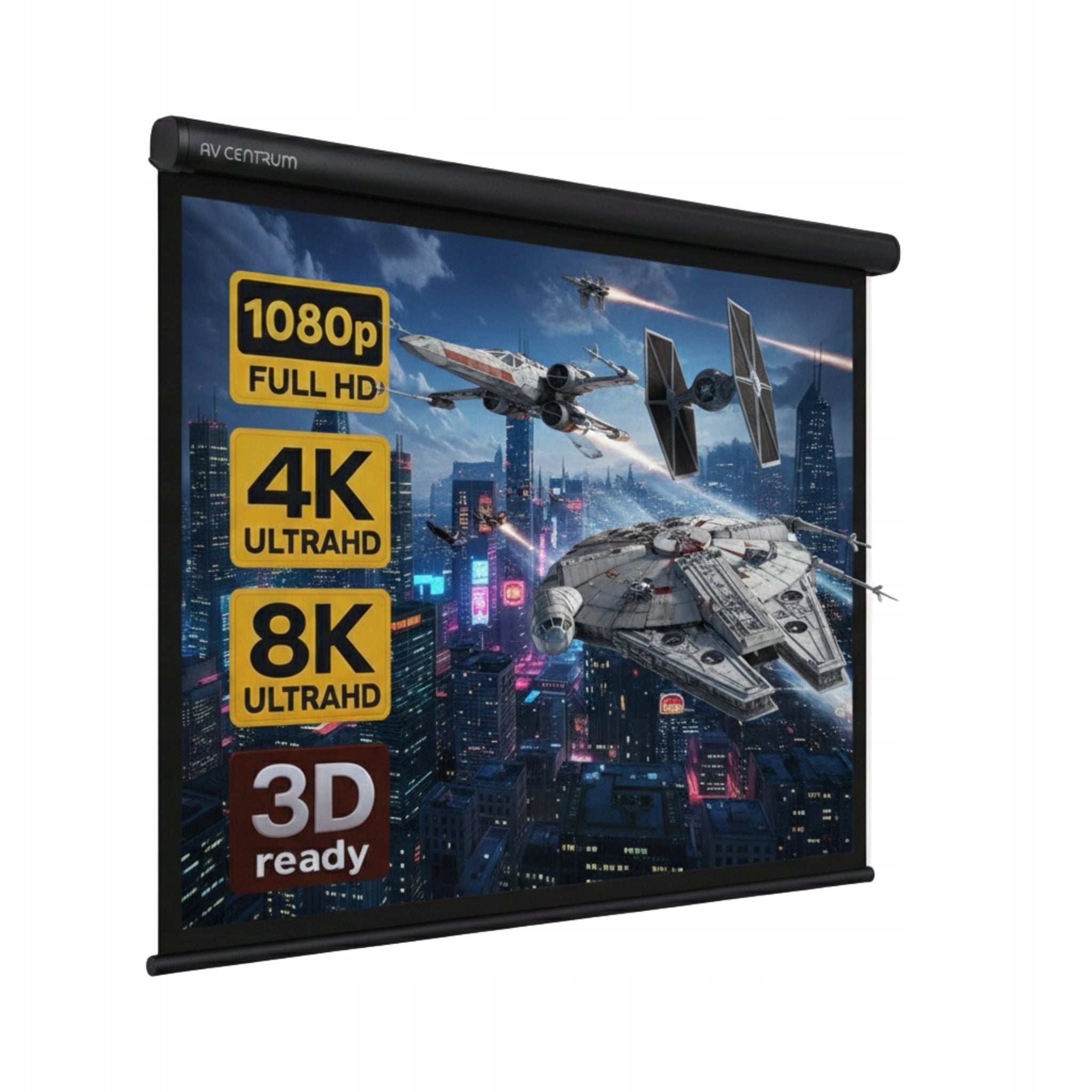 WALL PROJECTION SCREEN AVC-M145B 72" 145X110 AVCENTRUM BLACK PREMIUM