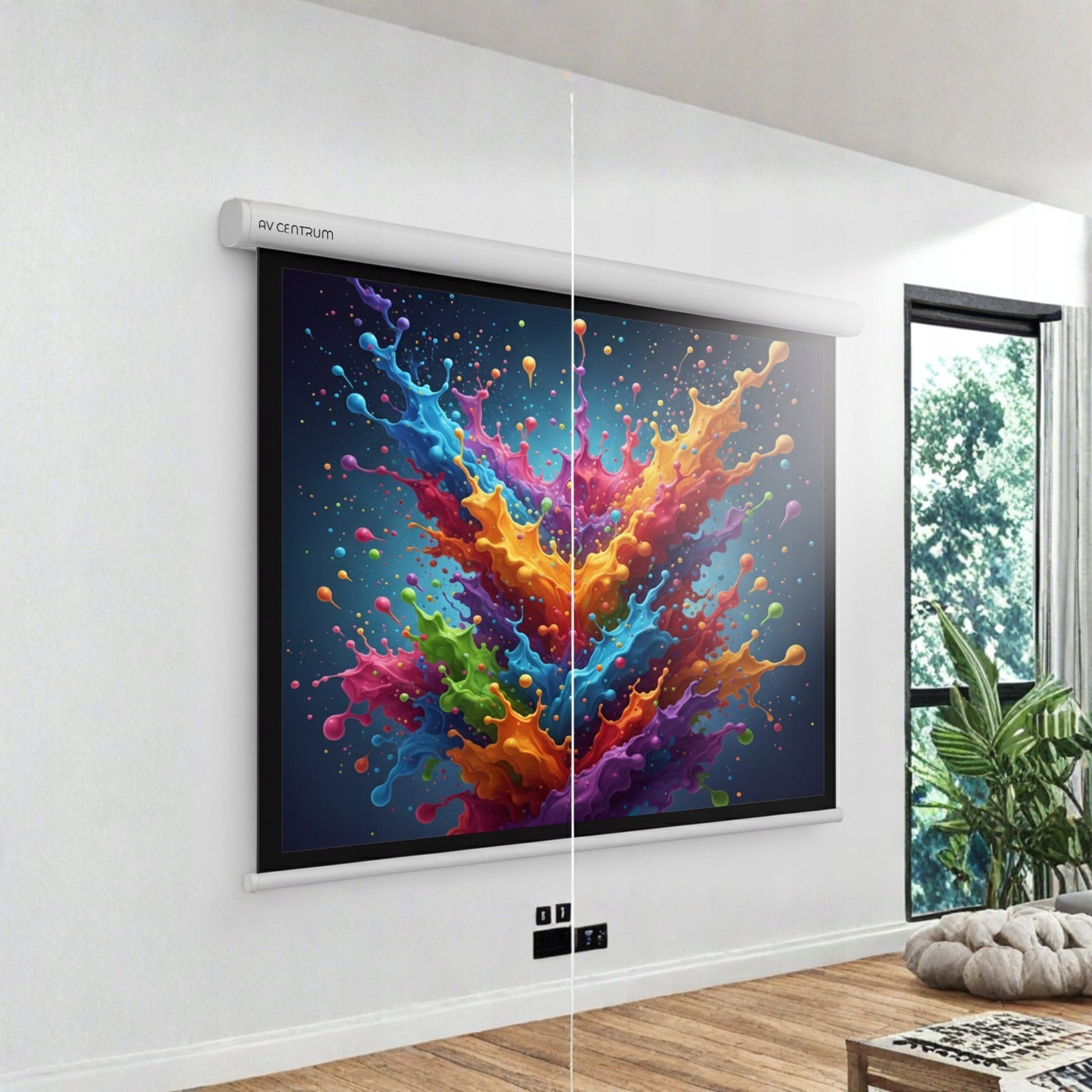 WALL PROJECTION SCREEN AVC-M170 84" 170X130 SEMI-AUTOMATIC AVCENTRUM Manufacturer code AVC-M170