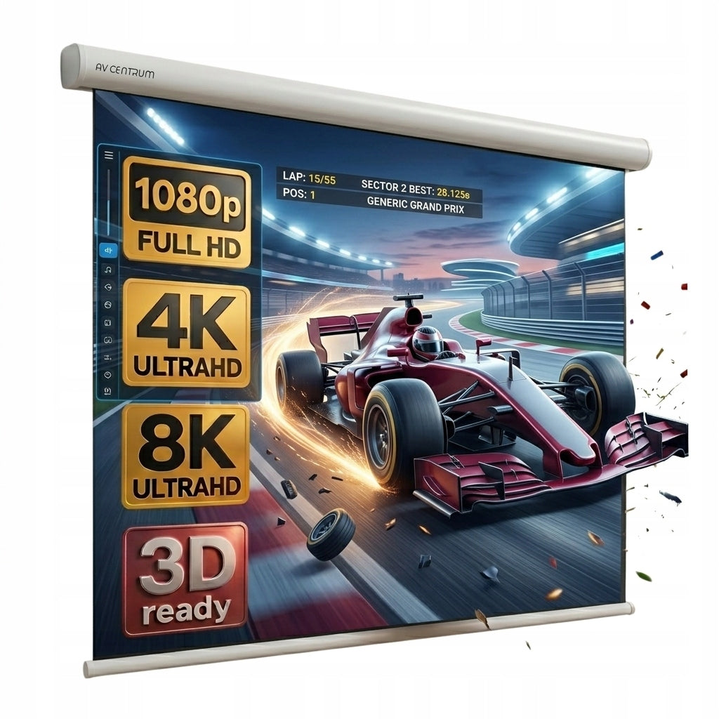 WALL PROJECTION SCREEN AVC-M211 117" 210x210 WHITE AVCENTRUM FRAME