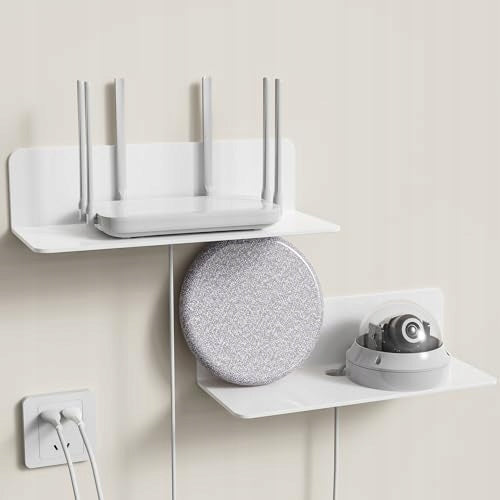 WALL RACK ACRYLIC SELF-ADHESIVE WHITE WITHOUT DRILLING SET OF 2 PCS. Brand no brand
