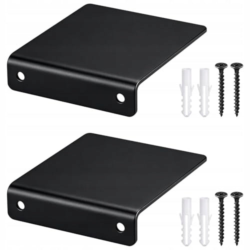WALL RACK MINI BLACK METAL DECORATIVE SET OF 2 PCS FOR HOME Brand no brand