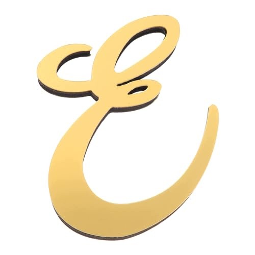 WALL STICKER LETTER E 3D ACRYLIC GOLD FOR KIDS BEDROOM acrylic Brand no brand