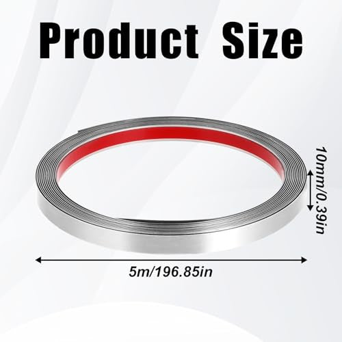 WALL STRIP SILVER STAINLESS STEEL SELF-ADHESIVE 5 M DECORATION Manufacturer code Producent niezależny