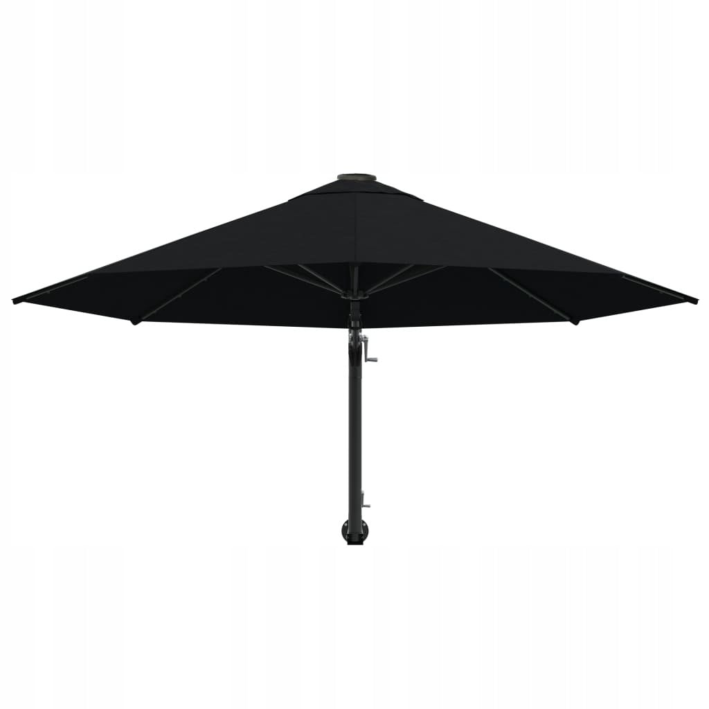 WALL UMBRELLA ON METAL POST 300CM BLACK Diameter/width 300 cm