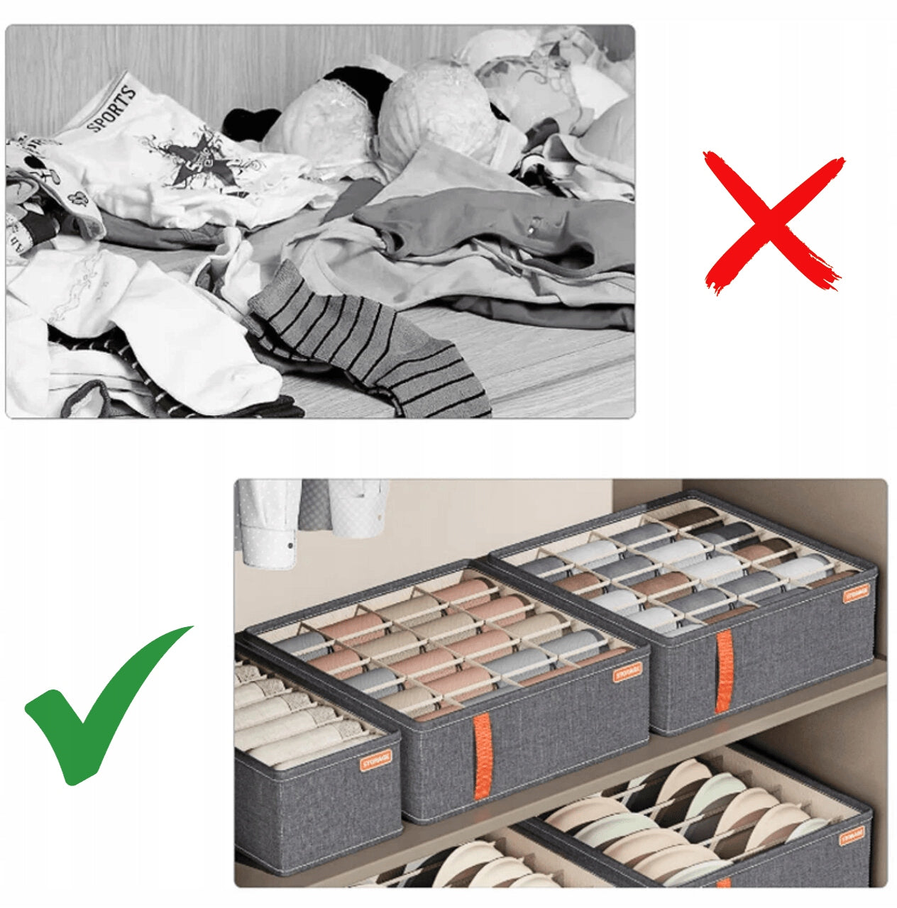 WARDROBE Organizer Bra DRAWERS UNDERWEAR bras RIGID WIDE Manufacturer code Organizer do szuflady na biustonosz bieliznę