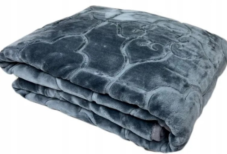 WARM THICK ACRYLIC BLANKET 160x210 EMBOSSED BEDWEIGHT GIFT