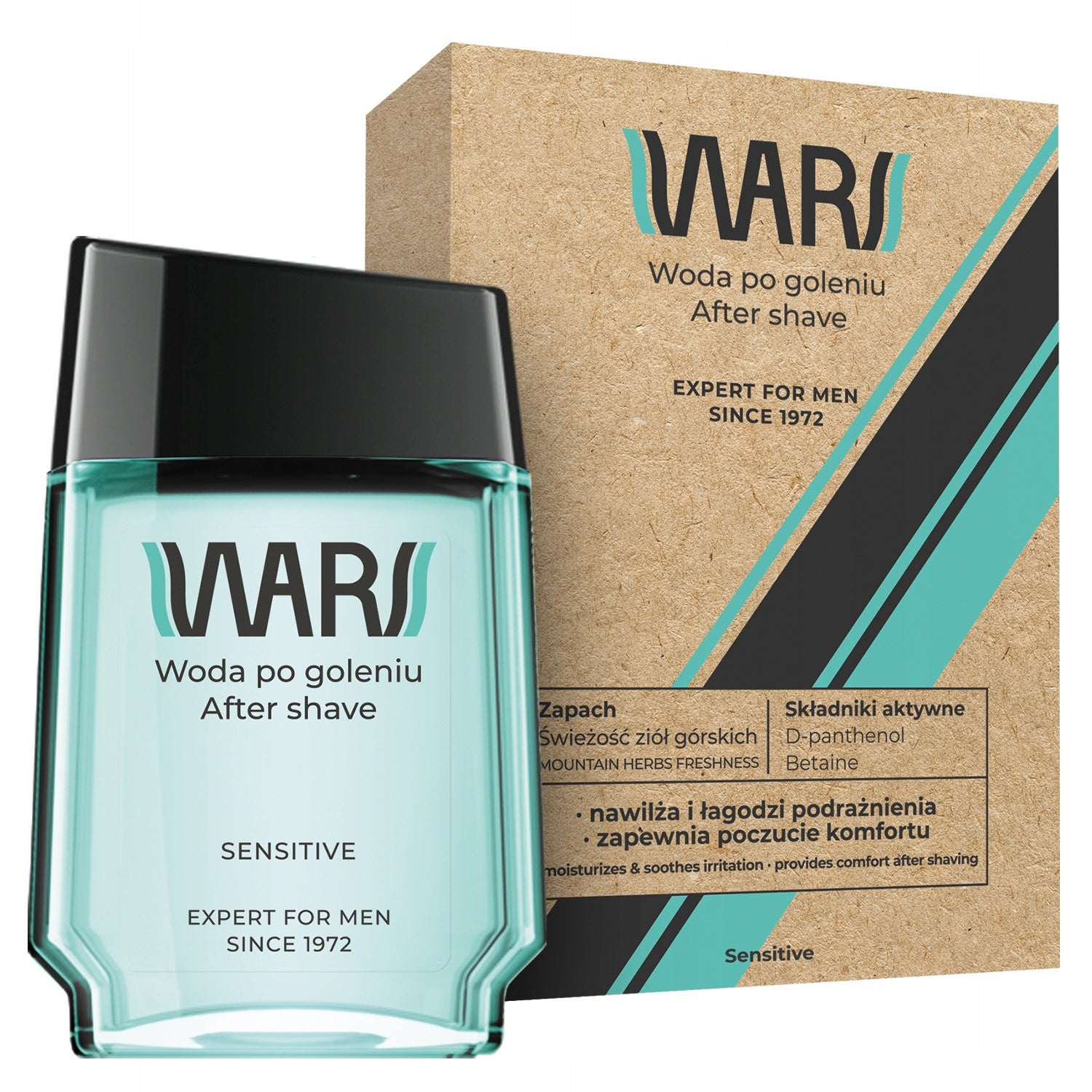 WARS EXPERT FOR MEN Aftershave 90ml SENSITIVE / comfort