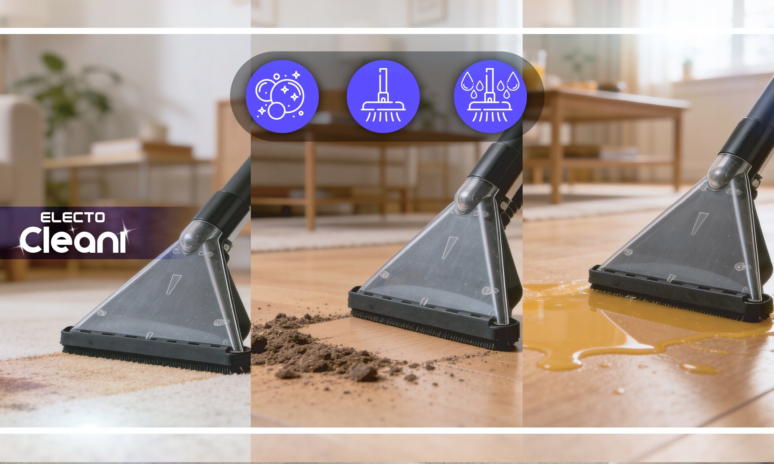 WASHING VACUUM CLEANER POWERFUL 2600W NARROW SUCTION CUP FOR WASHING CARPET UPHOLSTERY 3in1 Brand Electo
