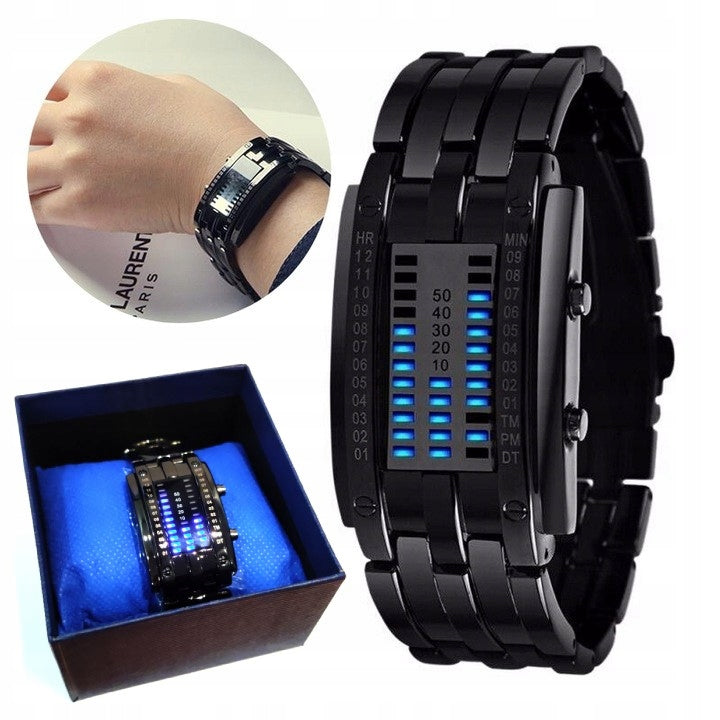 WATCH BINARY BRACELET LED LED METAL ELECTRONIC WOMEN'S MEN'S