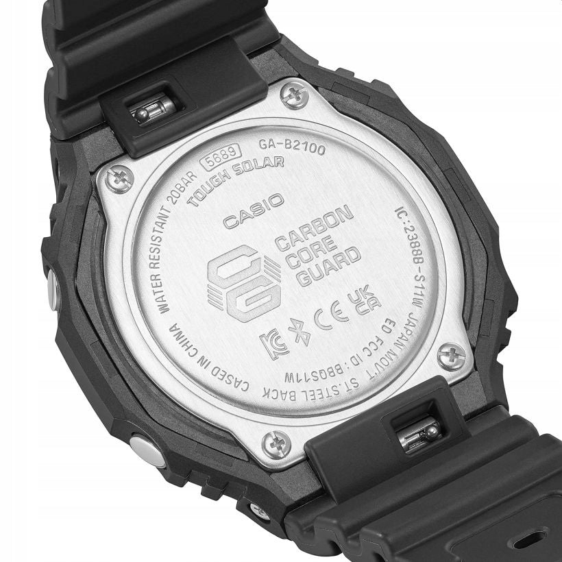 WATCH CASIO G-SHOCK GA-B2100-1AER SOLAR BLUETOOTH STEP WR200 + BOX Brand CASIO