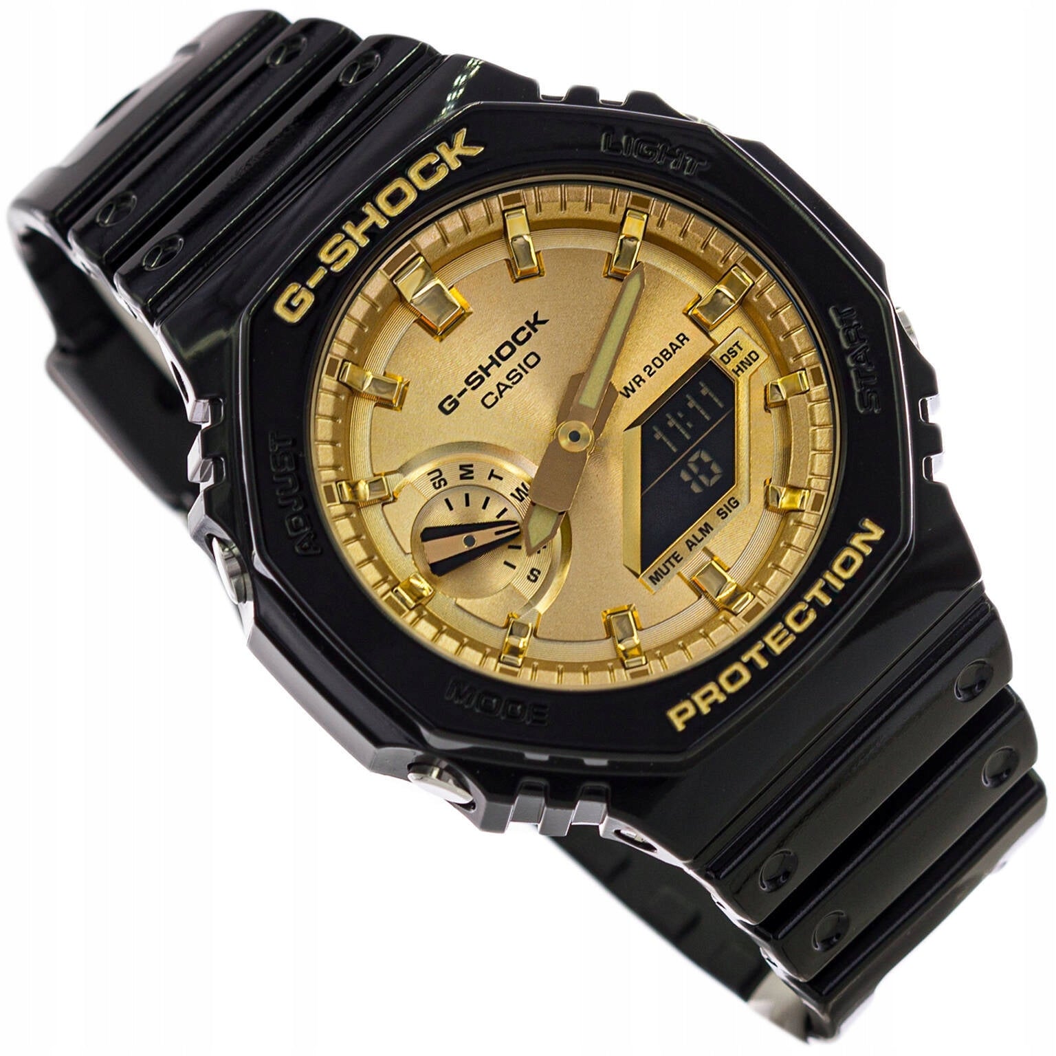 WATCH CASIO GA-2100GB-1AER G-SHOCK BLACK STOPWATCH 200M