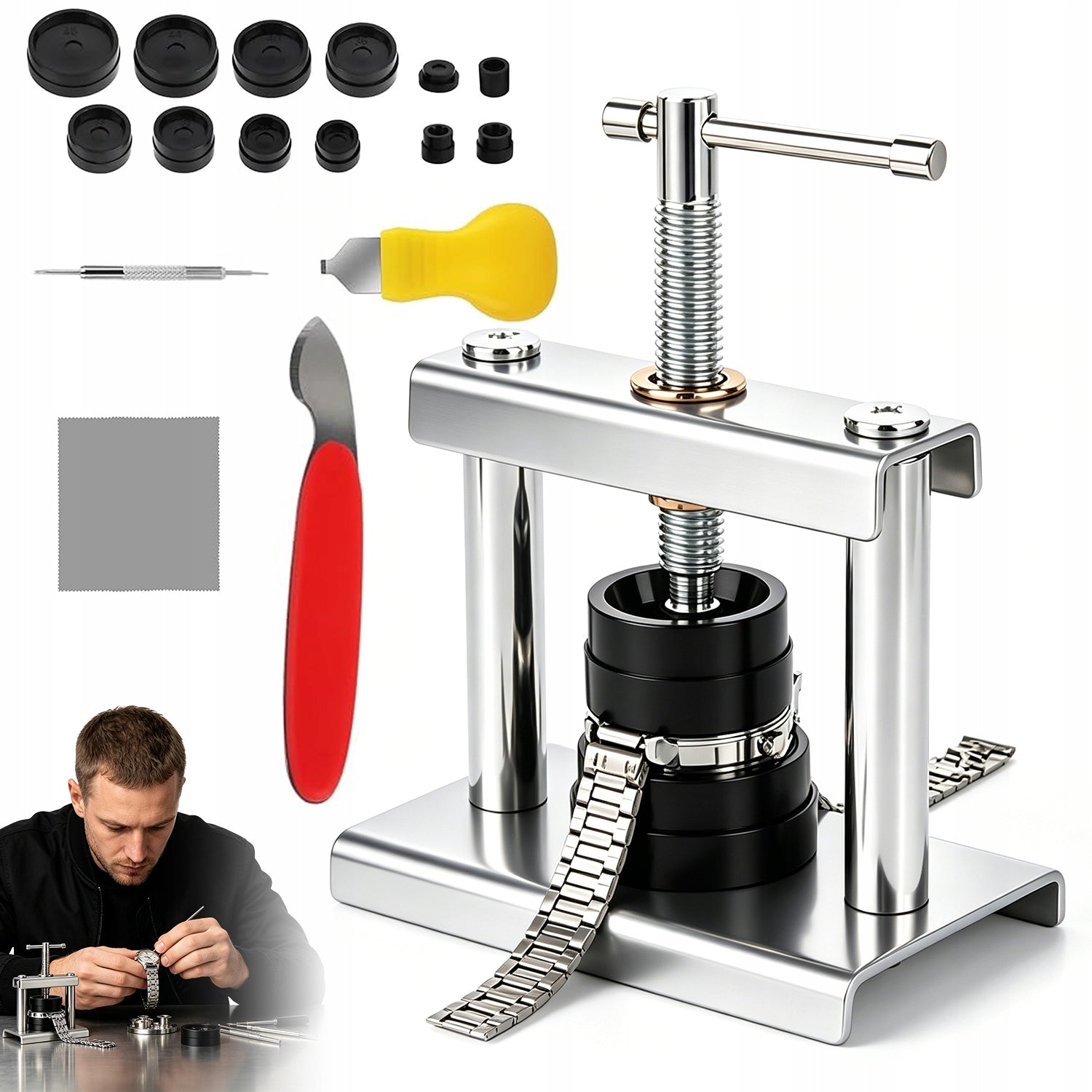 WATCH PRESS SET METAL PROFESSIONAL 12 DIES SERVICE