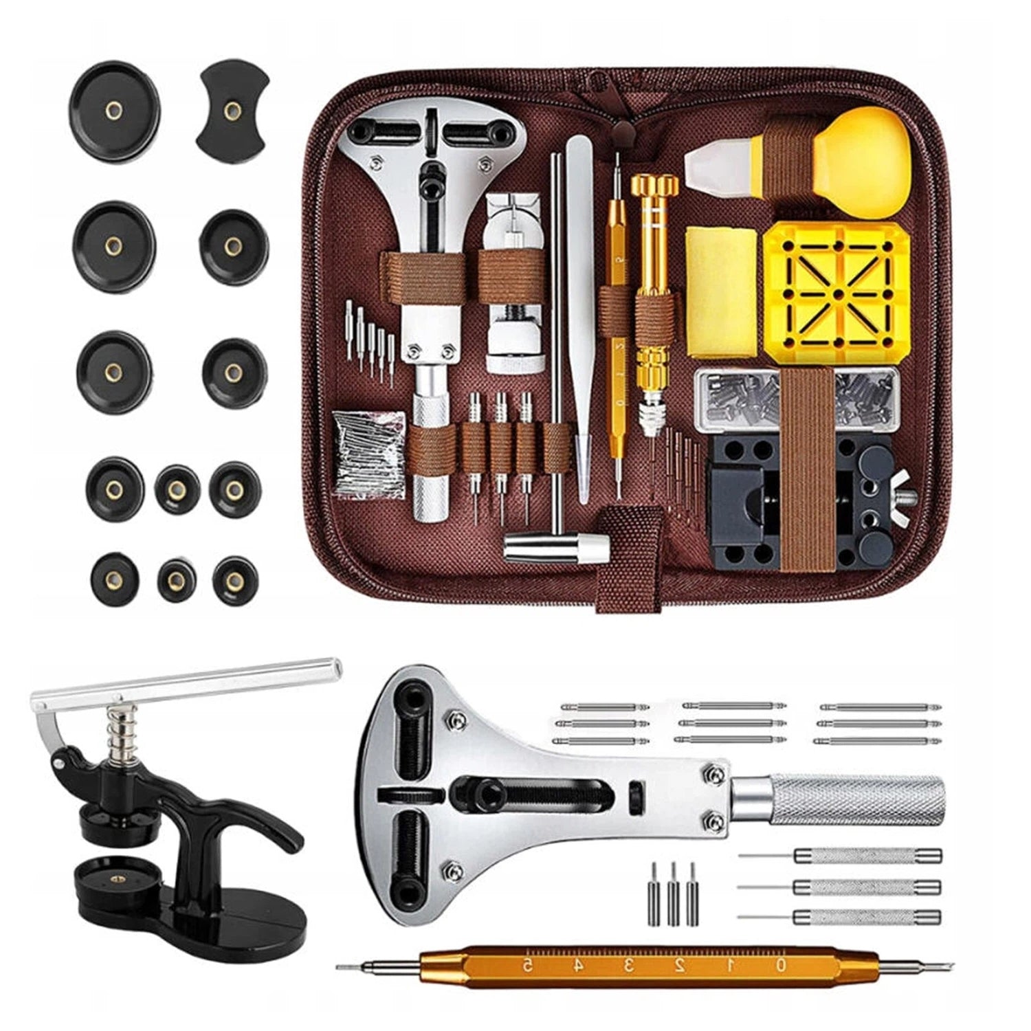 WATCH REPAIR TOOL KIT 162 PARTS OPENER SHORTENING BRY