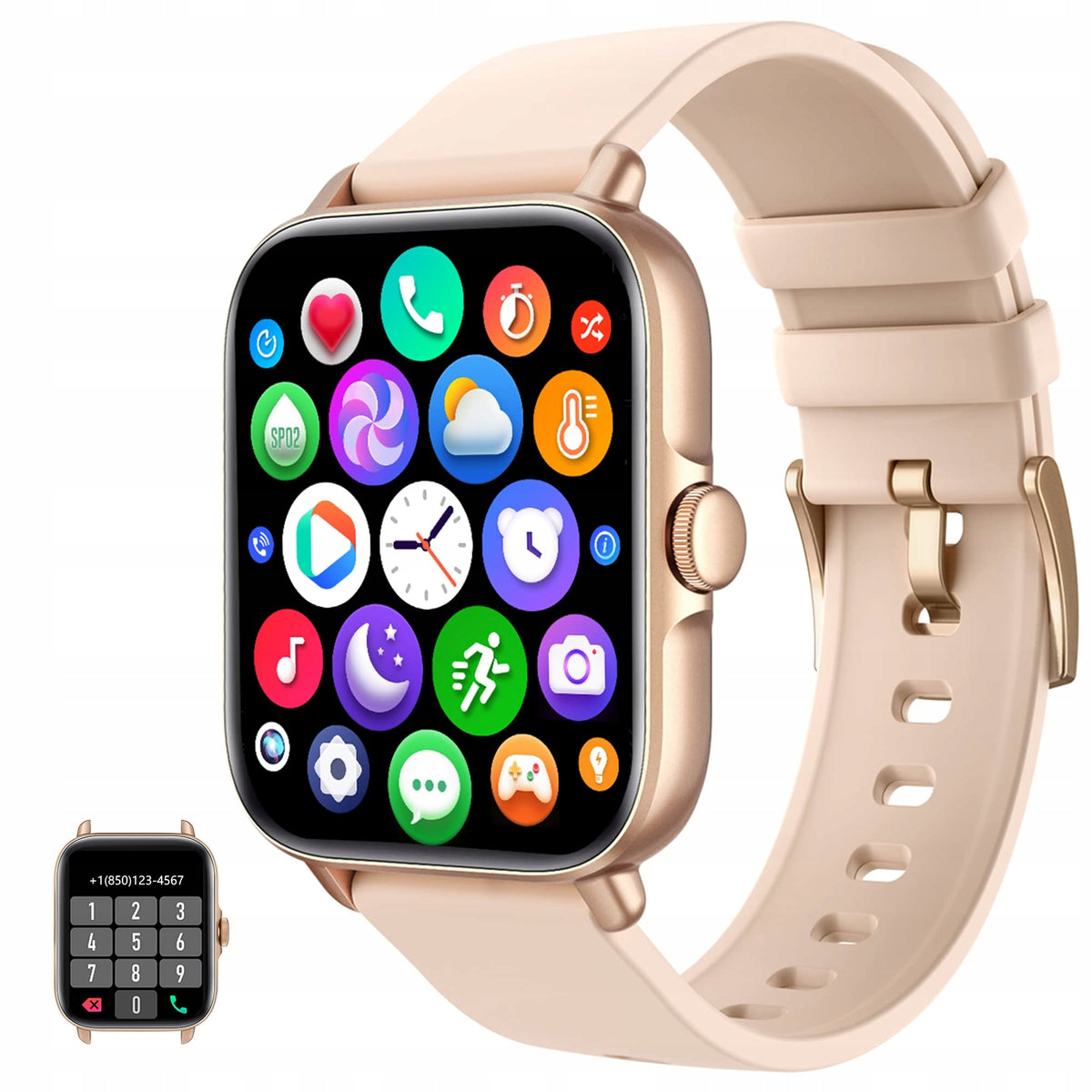 WATCH SMART WATCH PULSE CALL NOTIFICATIONS SMS GPS GIFT STRAP GOLD Brand no brand