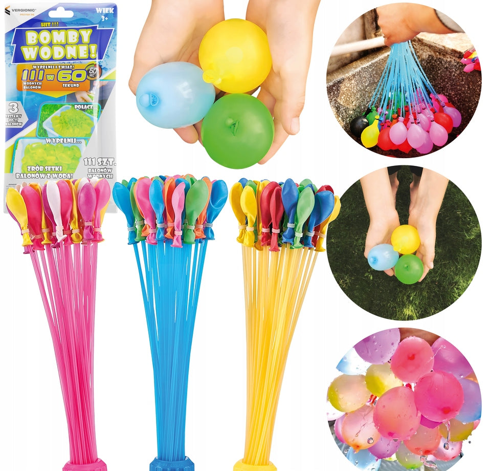 WATER BALLOONS WATER BOMBS 111 PCS AUTOMATIC FILLING ŚMIGUS DYNGUS Brand no brand