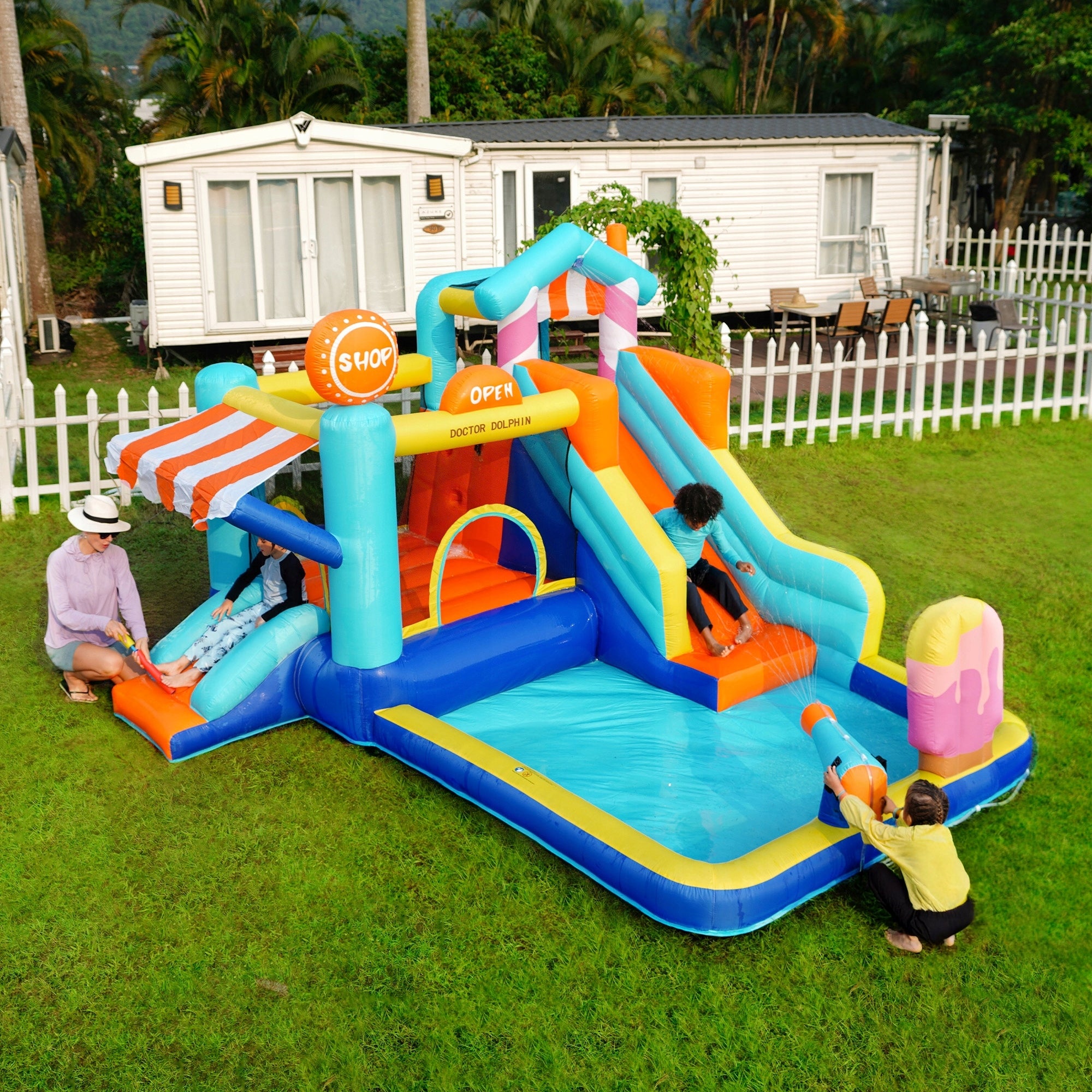 WATER BLOWER FOR CHILDREN POOL TRAMPOLINE XXL Manufacturer code dmuchaniec dla dzieci
