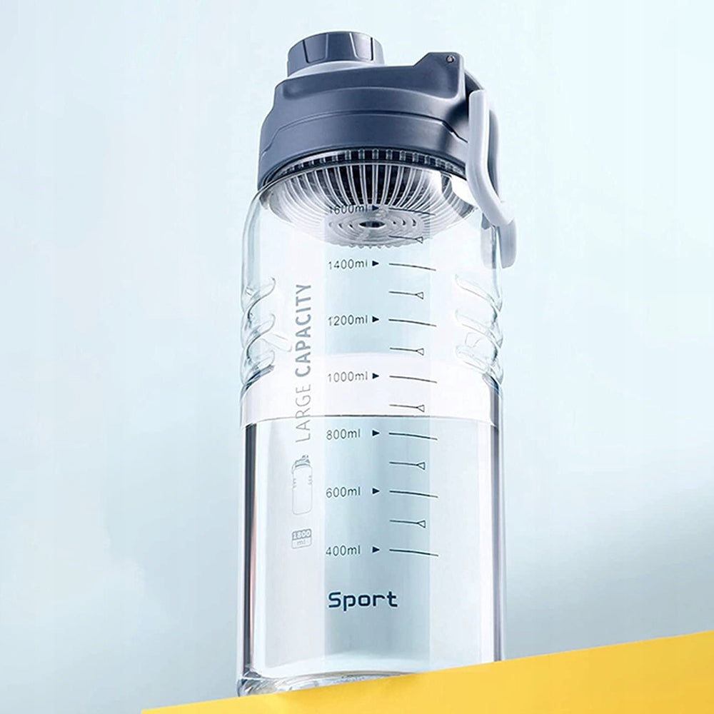 WATER BOTTLE 1.5L WATER BOTTLE WITH MEASURING CUP FOR GYM SEALED BPA FREE Brand no brand