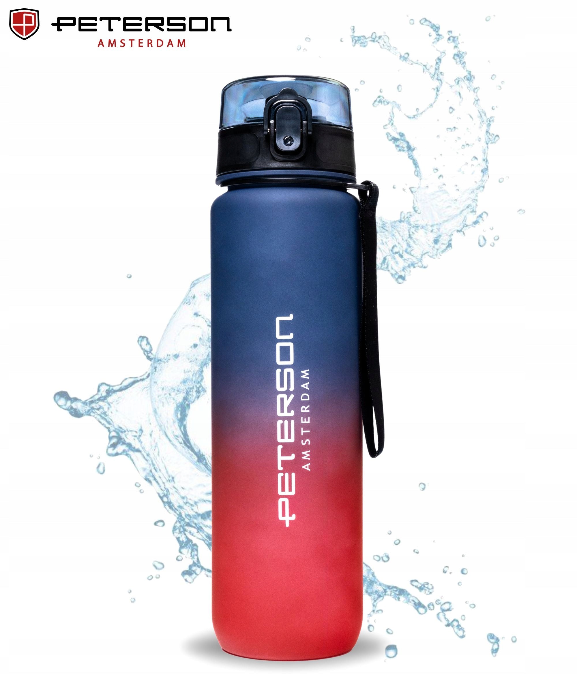 WATER BOTTLE 1L TIGHT WITHOUT BPA MOTIVATIONAL SPORTS FOR THE GYM Volume 1000 ml