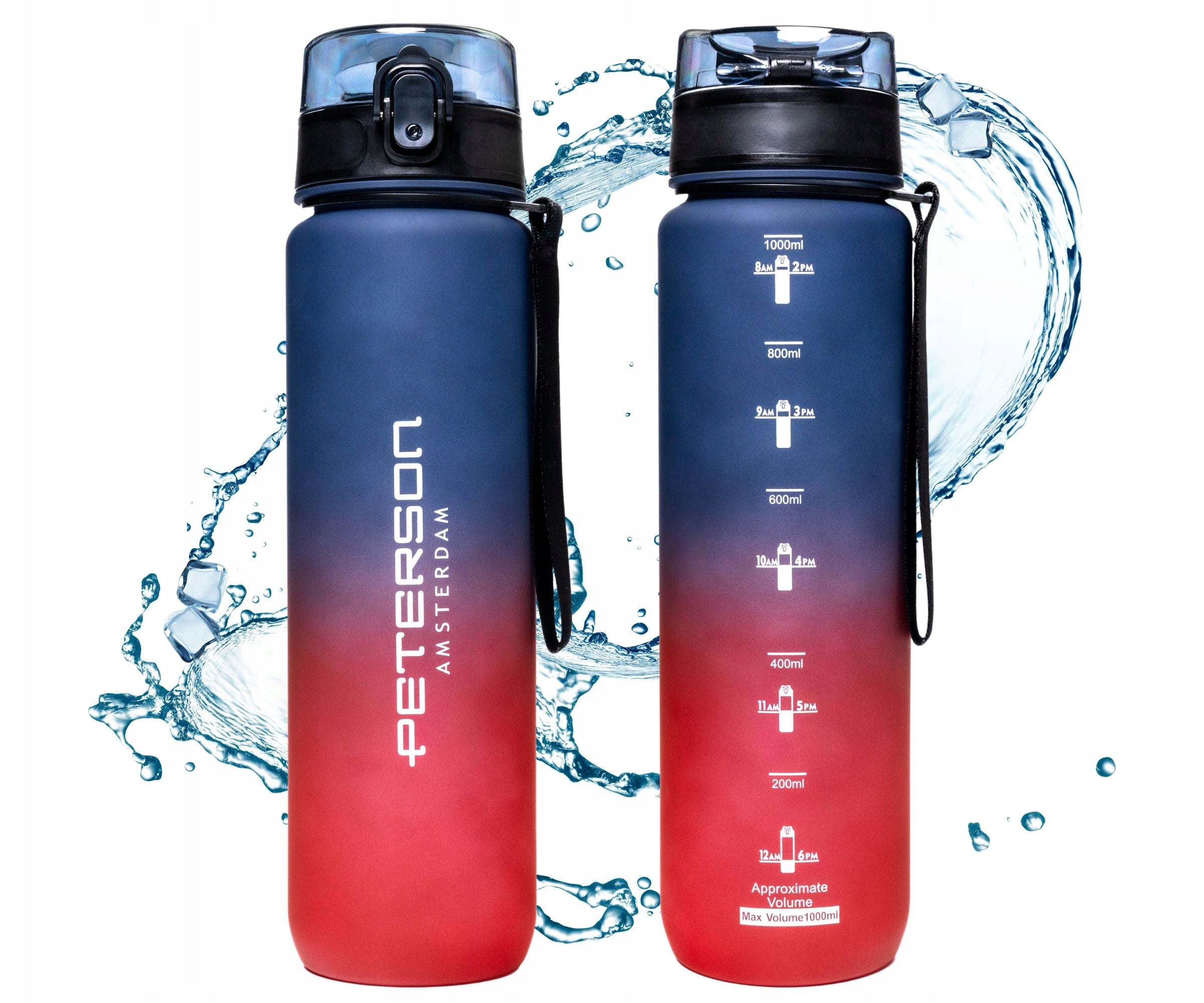 WATER BOTTLE 1L TIGHT WITHOUT BPA MOTIVATIONAL SPORTS FOR THE GYM