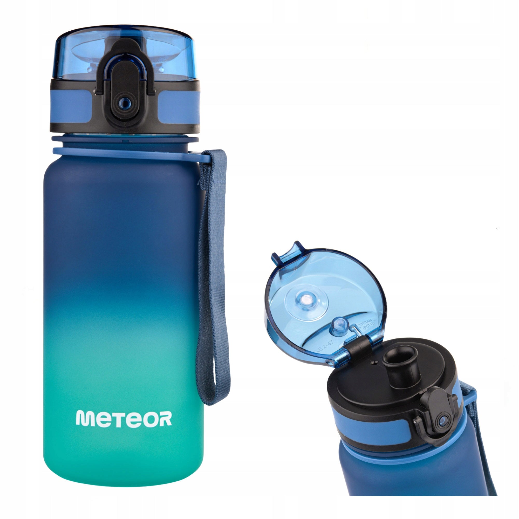WATER BOTTLE 350ml TRITAN WITH STRAINER MOUTHPIECE HANDLE BPAfree