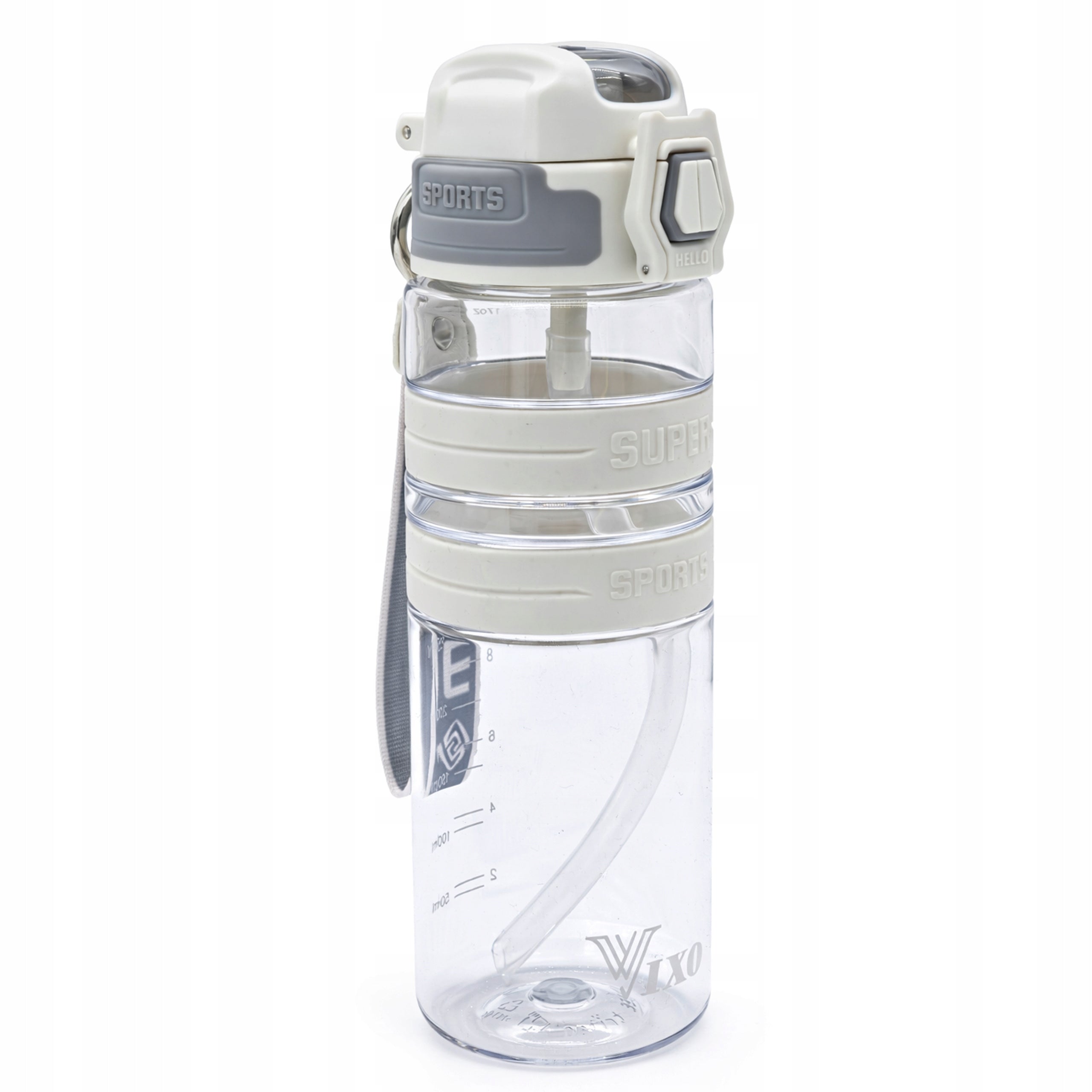 WATER BOTTLE 500ML TRITAN SEALED WITH SPORTS MEASURING CUP BPA FREE VIXO Brand VIXO