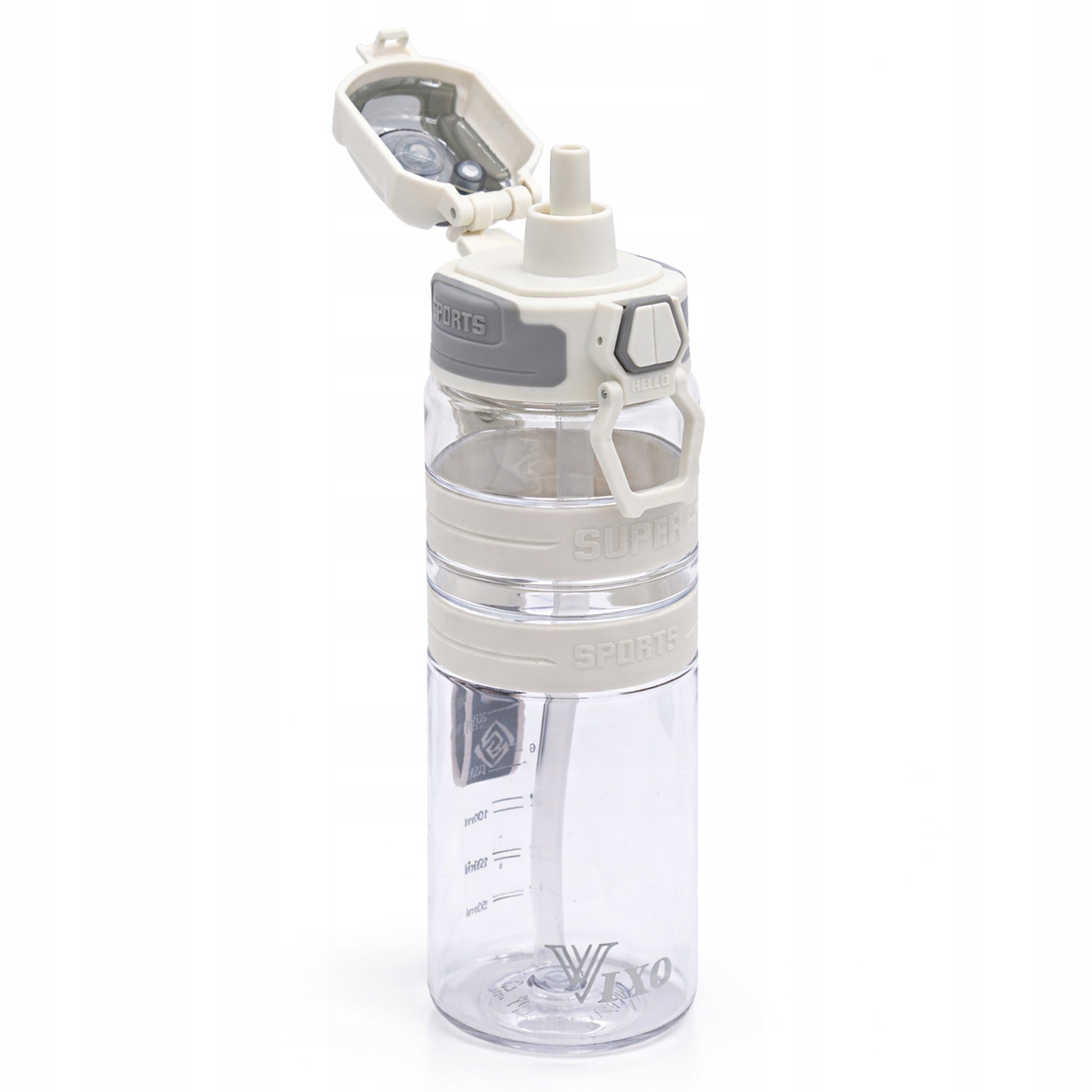 WATER BOTTLE 500ML TRITAN SEALED WITH SPORTS MEASURING CUP BPA FREE VIXO Kind water bottle
