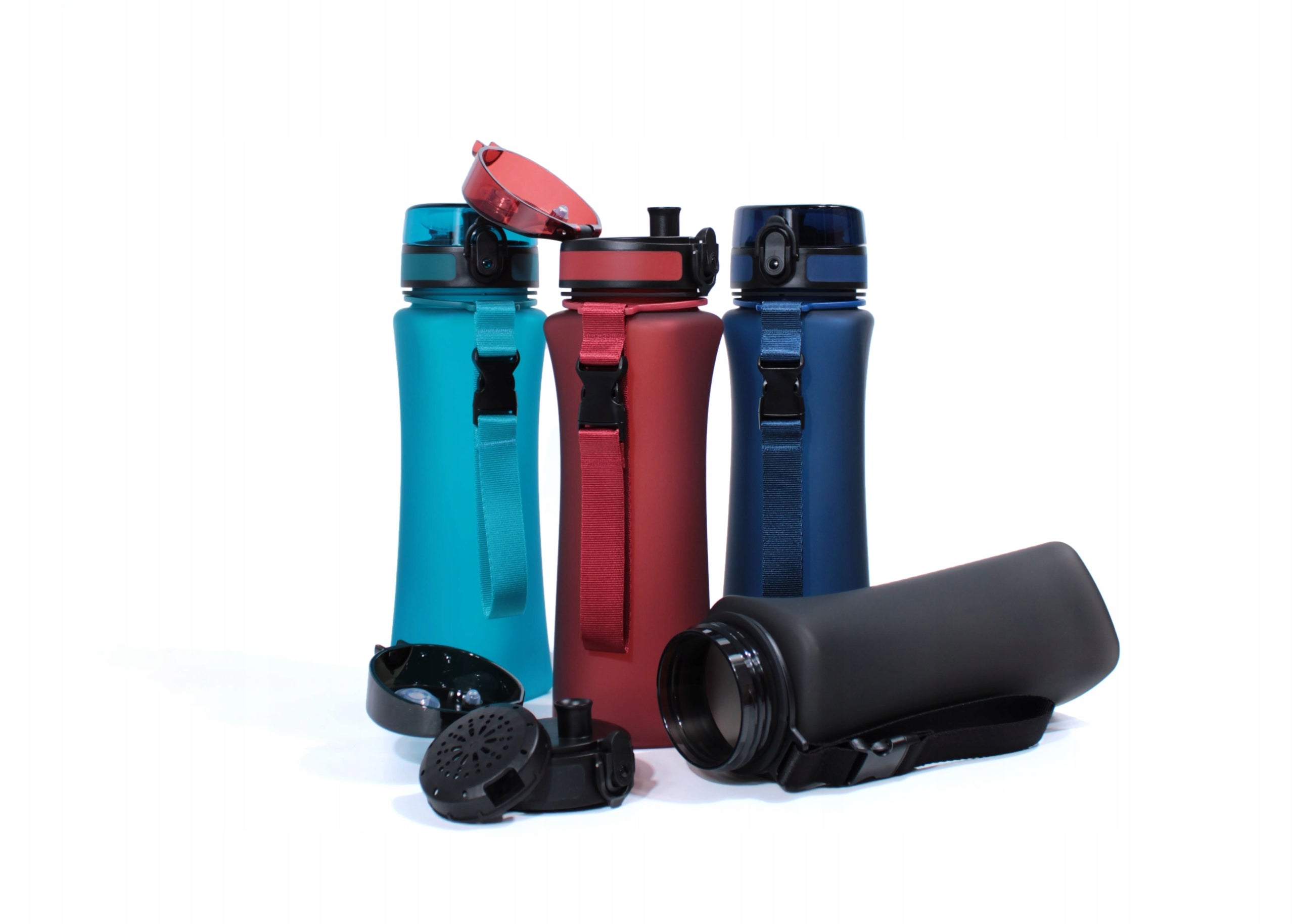 WATER BOTTLE 700ML SPORTS BOTTLE TRITAN DARK BLUE LIMITED EDITION Additional features anti-slip coating handle mouthpiece fruit compartment BPA-free