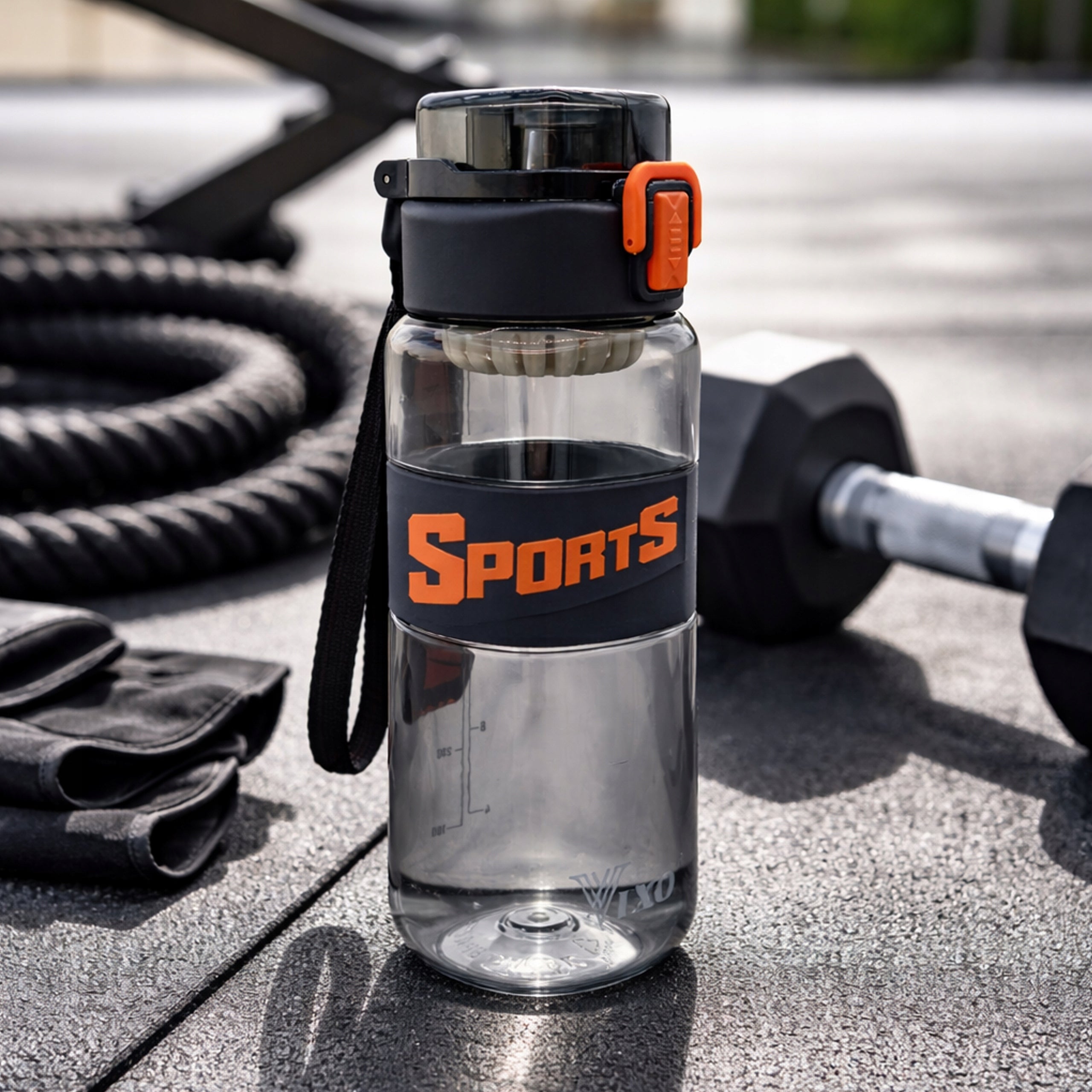 WATER BOTTLE 750 ML BPA FREE TRITAN SEALED WITH SPORTS MEASURING CUP Packaging status original