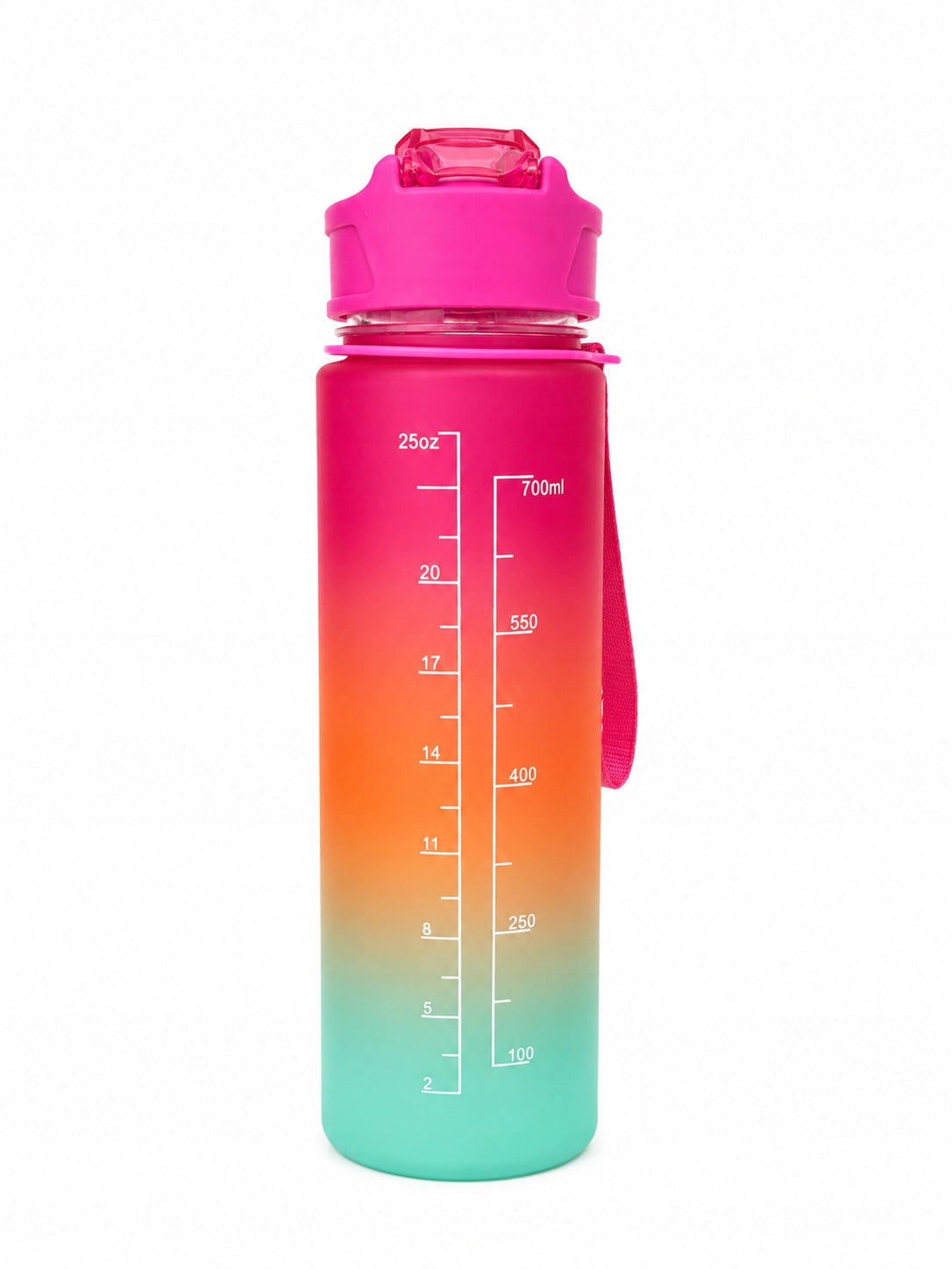 WATER BOTTLE 750 ML OMBRE WATER BOTTLE WITH MEASURE FITNESS GYM 750 Ml Manufacturer code 737813602232